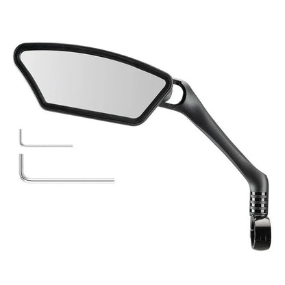 ROCKBROS 1Pc Bicycle Mirror Handlebar Rear View Stainless Steel Reflector 360 Degree Rotation Mirror