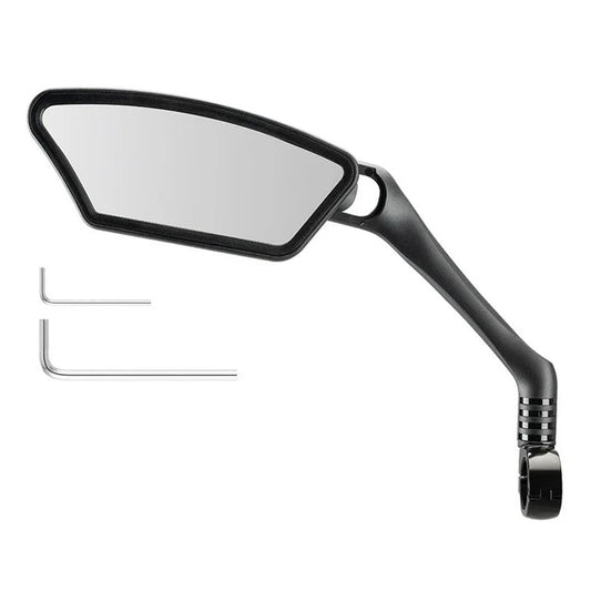 ROCKBROS 1Pc Bicycle Mirror Handlebar Rear View Stainless Steel Reflector 360 Degree Rotation Mirror