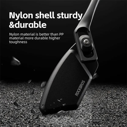 ROCKBROS 1Pc Bicycle Mirror Handlebar Rear View Stainless Steel Reflector 360 Degree Rotation Mirror