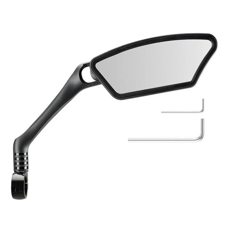 ROCKBROS 1Pc Bicycle Mirror Handlebar Rear View Stainless Steel Reflector 360 Degree Rotation Mirror