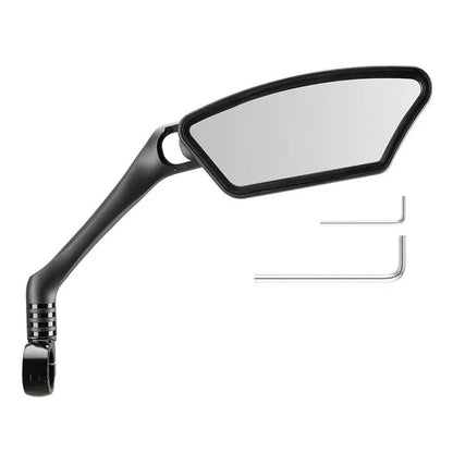ROCKBROS 1Pc Bicycle Mirror Handlebar Rear View Stainless Steel Reflector 360 Degree Rotation Mirror