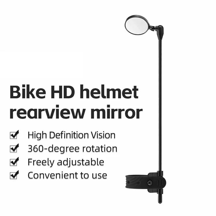 ROCKBROS Bicycle Helmet Rearview Mirror Motorcycle 360 Degree Rotatable Extendable Riding Safety Mirror