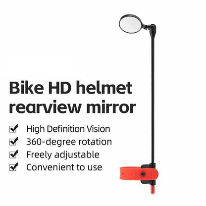 ROCKBROS Bicycle Helmet Rearview Mirror Motorcycle 360 Degree Rotatable Extendable Riding Safety Mirror