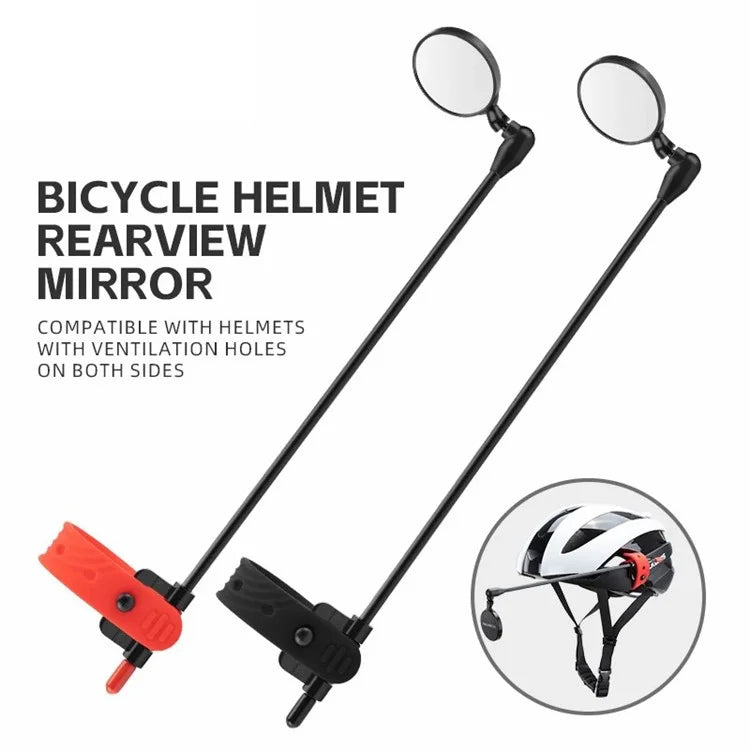 ROCKBROS Bicycle Helmet Rearview Mirror Motorcycle 360 Degree Rotatable Extendable Riding Safety Mirror