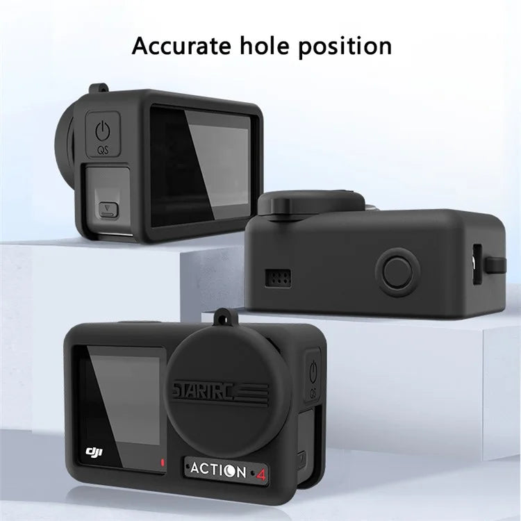 STARTRC 1127805 For DJI Osmo Action 4 / 3 Anti-Scratch Camera Protector Sleeve Silicone Case Cover