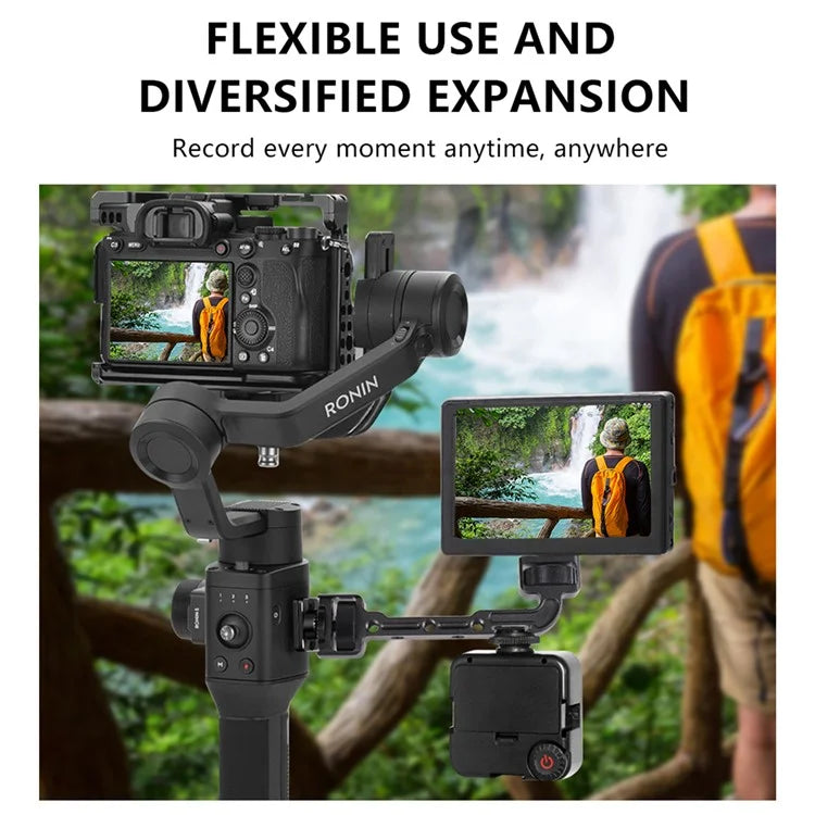 Metal Monitor Mount Holder Expansion Arm Bracket Adapter with 1 / 4 Screw, Cold Shoe