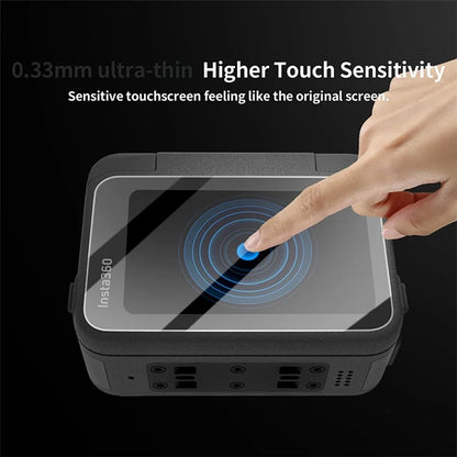 SUNNYLIFE 2 Sets For Insta360 Ace Pro Camera Screen Protectors HD Clear Tempered Glass Films Kits