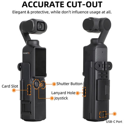 SUNNYLIFE OP3-BK743 Multifunction Expansion Handle for DJI Osmo Pocket 3 Mount Adapter with Cold Shoe