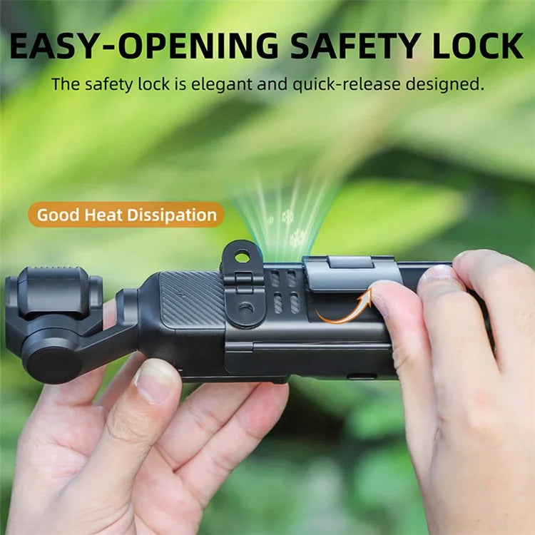 SUNNYLIFE OP3-BK743 Multifunction Expansion Handle for DJI Osmo Pocket 3 Mount Adapter with Cold Shoe