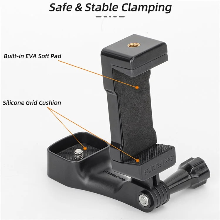 SUNNYLIFE OP3-ZJ747 For DJI Osmo Pocket 3 Front Phone Holder Clip Handheld Shooting Expansion Adapter Accessory