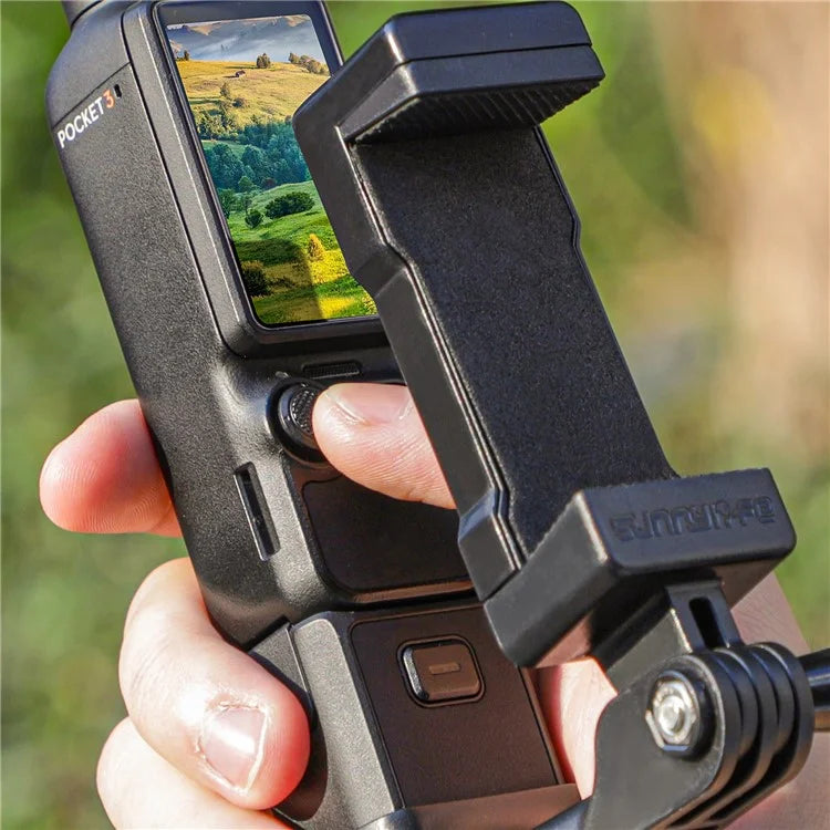 SUNNYLIFE OP3-ZJ747 For DJI Osmo Pocket 3 Front Phone Holder Clip Handheld Shooting Expansion Adapter Accessory