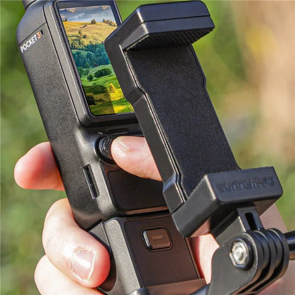 SUNNYLIFE OP3-ZJ747 For DJI Osmo Pocket 3 Front Phone Holder Clip Handheld Shooting Expansion Adapter Accessory