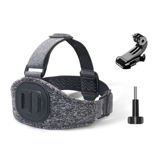 JUNNX JX-PJ-03 Head Strap Mount for GoPro Hero 9 10 11 Outdoor Sports Camera Head Belt Accessories Magnetic Adapter Kit