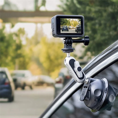JUNNX JX-GP-07-A For GoPro Series, Insta360 Go3 Suction Cup Holder Action Camera Car Mount Stand