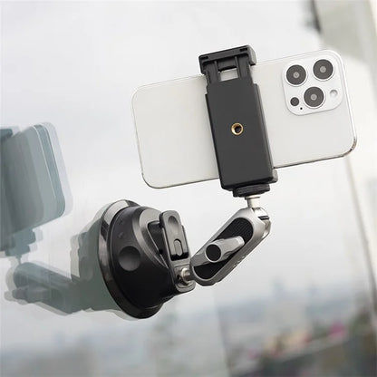 JUNNX JX-GP-07-A For GoPro Series, Insta360 Go3 Suction Cup Holder Action Camera Car Mount Stand