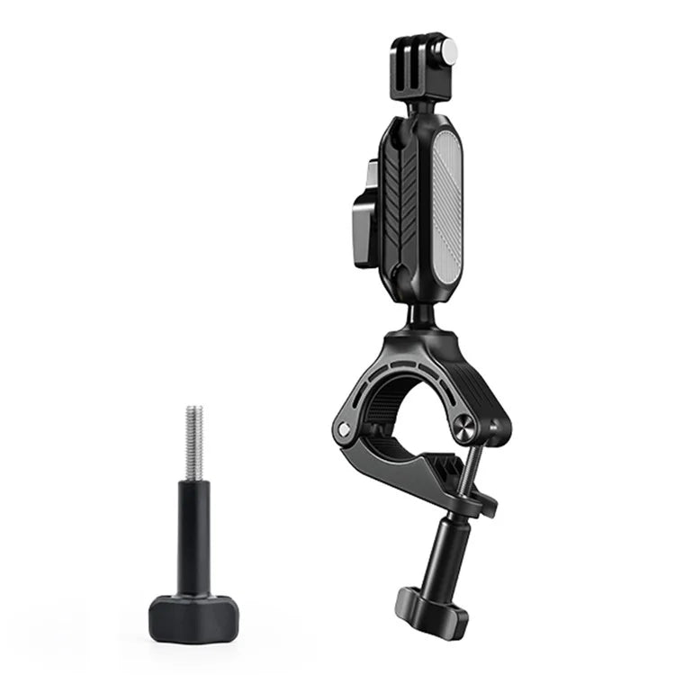 JUNNX JX-GP-10 Bike Handlebar Camera Mount Clamp for GoPro Hero 11 10 9, DJI 360-Degree Rotation Action Camera Bicycle Clip