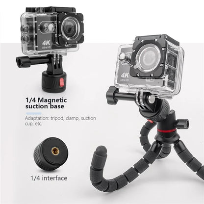 JUNNX JX-GP-09-A Tripod Mount Accessories Magnetic Quick Release Adapter for Bike / Head Strap / Clamp Clip Mount