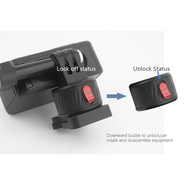 JUNNX JX-GP-09-A Tripod Mount Accessories Magnetic Quick Release Adapter for Bike / Head Strap / Clamp Clip Mount