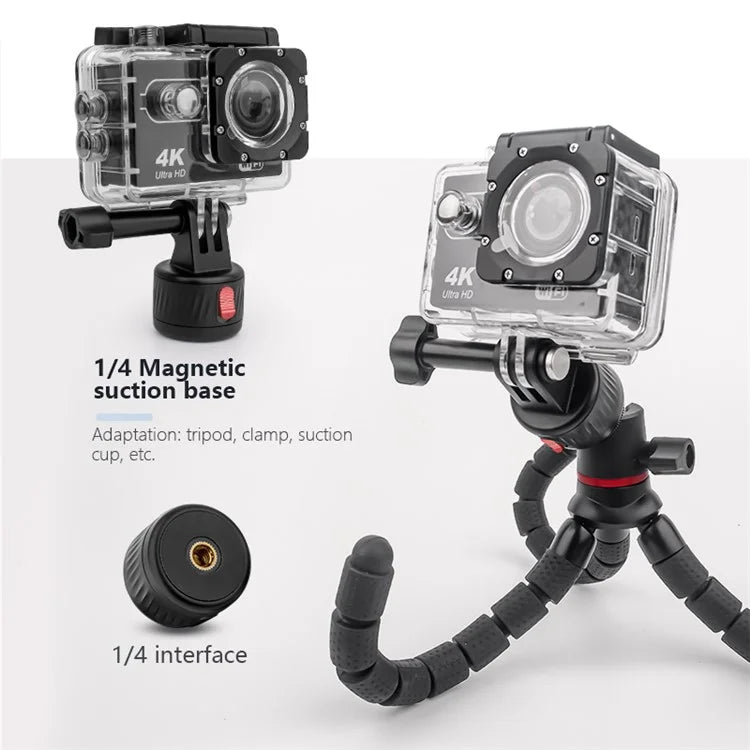 JUNNX JX-GP-09 Magnetic Tripod Mount Set Compatible with GoPro 12 11 10 9 Action Camera Quick Release Mount Adapter