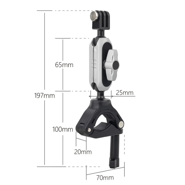 JX-GP-08-A Action Camera Handlebar Mount E-Bike Mountain Bike Camera Mount Clamp for Outdoor Riding Shooting