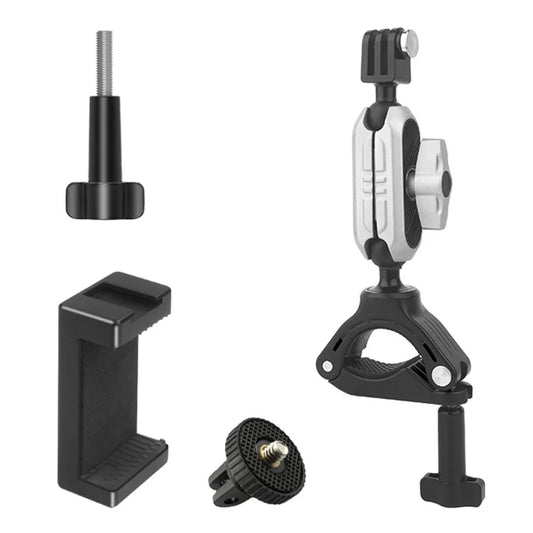 JX-GP-08-B Outdoor Bicycle Handlebar Mount with Phone Clip for Action Camera Bike Mount Clamp