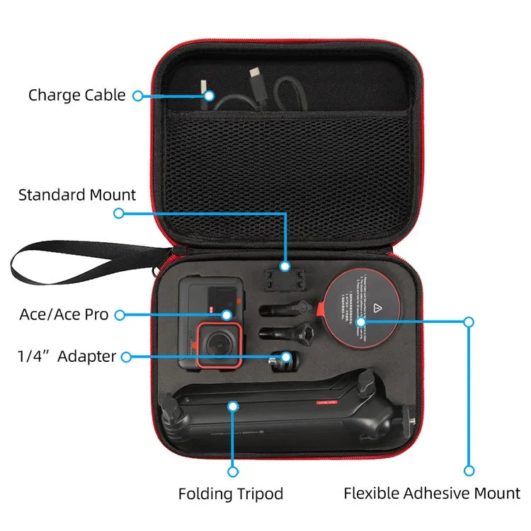 Portable Storage Bag for Insta360 Ace Pro / Ace Action Camera Handheld Gimbal Carrying Case