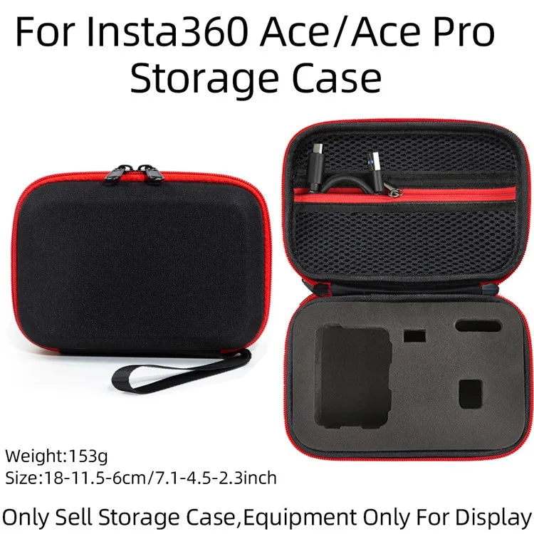 For Insta360 Ace / Ace Pro Storage Bag Action Camera Portable Zipper Case with Lanyard