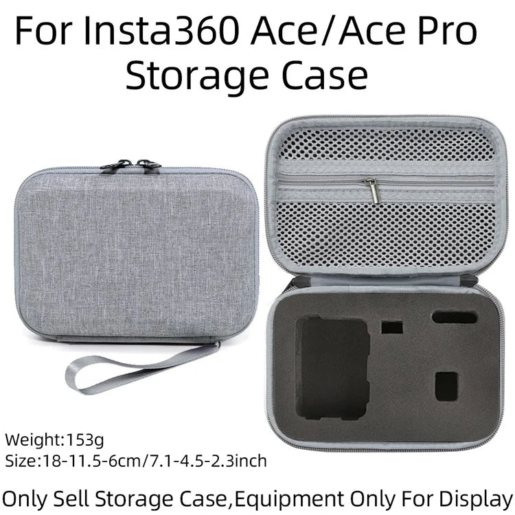 For Insta360 Ace / Ace Pro Storage Bag Action Camera Portable Zipper Case with Lanyard