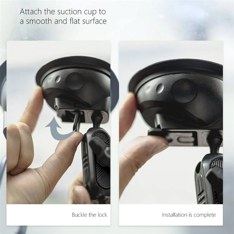 JUNNX JX-GP-14-A Car Suction Camera Mount Bracket for DJI Action / GoPro Hero 12