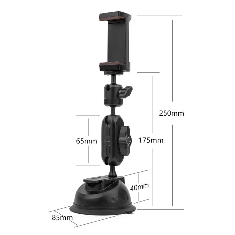 JUNNX JX-GP-14-A Car Suction Camera Mount Bracket for DJI Action / GoPro Hero 12