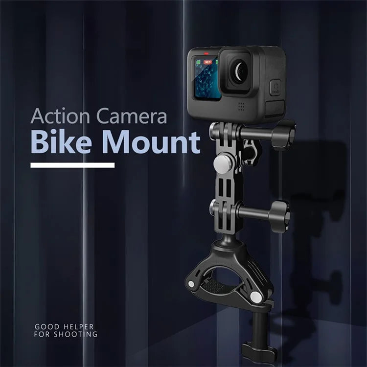 JUNNX JX-GP-05-A Bike Camera Mount with Phone Clip for GoPro Hero 11 / 10, Cell Phones