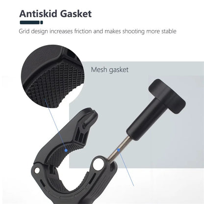 JUNNX JX-GP-05-A Bike Camera Mount with Phone Clip for GoPro Hero 11 / 10, Cell Phones