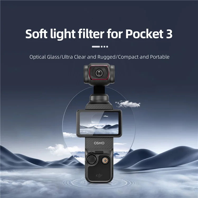 STARTRC 1135169 For DJI Osmo Pocket 3 Aluminum Alloy Frame 1 / 4 Black Soft Filter