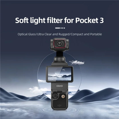 STARTRC 1135169 For DJI Osmo Pocket 3 Aluminum Alloy Frame 1 / 4 Black Soft Filter