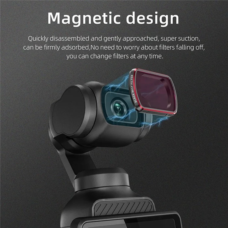 STARTRC 1135169 For DJI Osmo Pocket 3 Aluminum Alloy Frame 1 / 4 Black Soft Filter