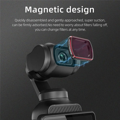 STARTRC 1135169 For DJI Osmo Pocket 3 Aluminum Alloy Frame 1 / 4 Black Soft Filter