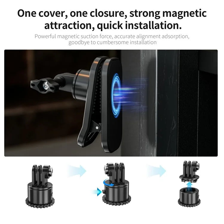 STARTRC 1132069 Magnetic Backpack Clip Flat Mount Bracket Compatible with Action Cameras