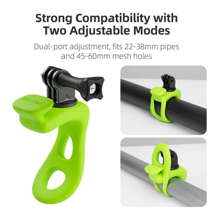 TELESIN TLQ-002 Silicone Strap Mount Flexible Wrap Band for GoPro Action Camera Bike Motorcycle Handlebar Holder