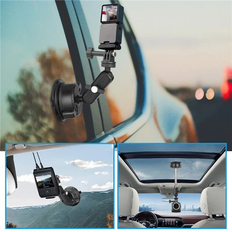 K01LP For GoPro Extension Rod Sucker Mount Bracket Action Camera Car Home Support Stand