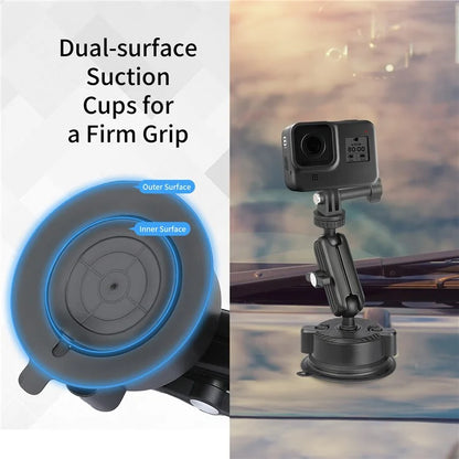 K01LP For GoPro Extension Rod Sucker Mount Bracket Action Camera Car Home Support Stand
