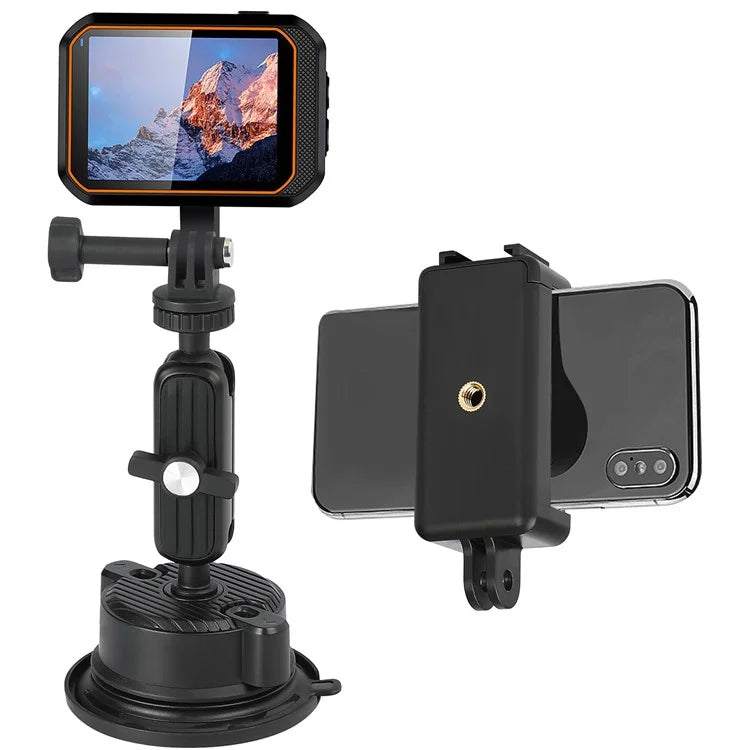K01LP For GoPro Extension Rod Sucker Mount Bracket Action Camera Car Home Support Stand
