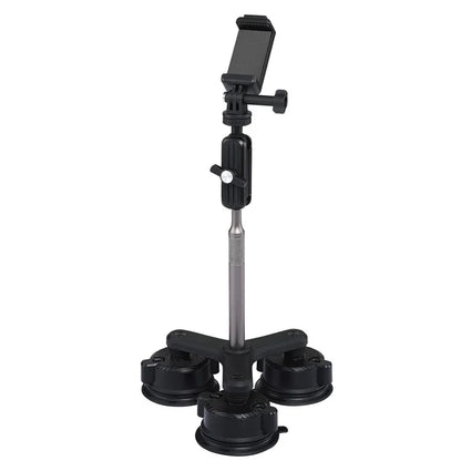 K01-3LP Extension Rod Sucker Mount Camera Bracket Car Shooting Support Stand with Phone Clip