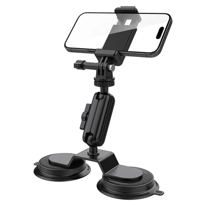 K03-2 For Insta360 / GoPro Action Camera Bracket Magnetic Dual Suction Cup Rotatable Camera Stand