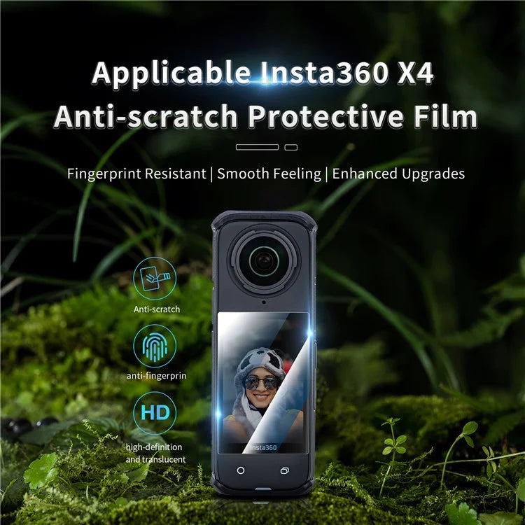 STARTRC 1140484 2Pcs for Insta360 X4 Camera PMMA Explosion-proof Screen Protector Cover Film