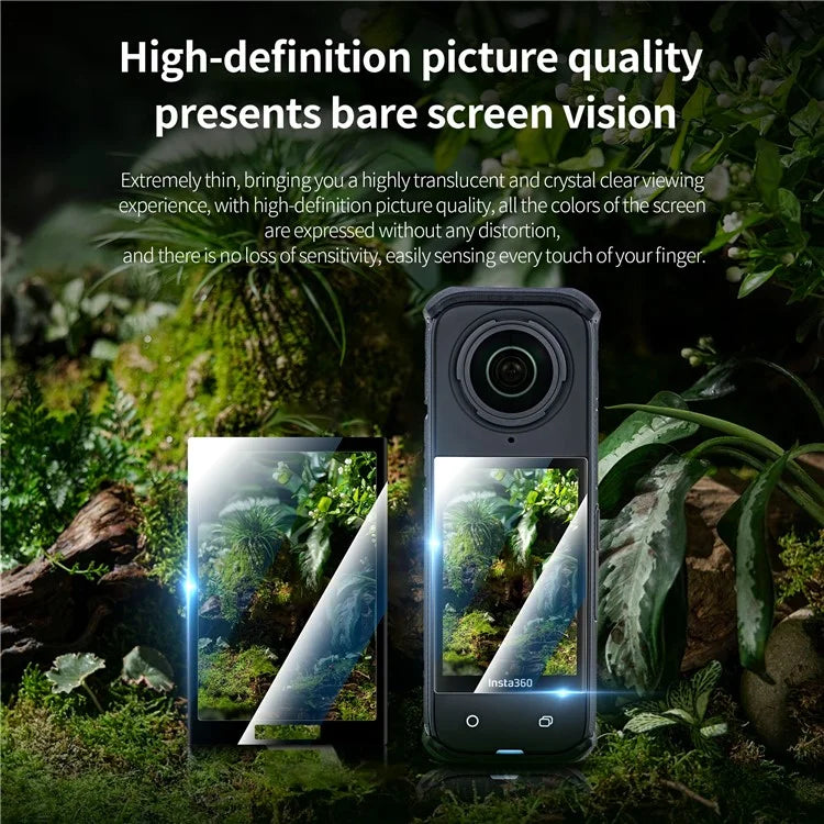 STARTRC 1140484 2Pcs for Insta360 X4 Camera PMMA Explosion-proof Screen Protector Cover Film