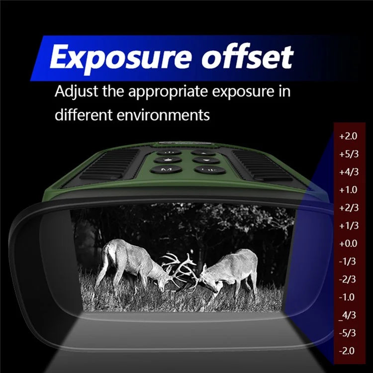 DT59 HD Video Binocular Night Vision Goggles Hunting Camera Support 128GB Memory Card Storage