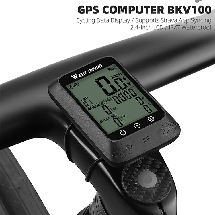 WEST BIKING YP0702109 MTB Road Bike GPS Computer Odometer Cycling Wireless Digital Speedometer