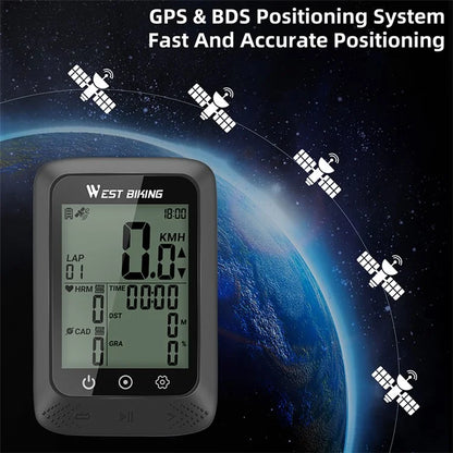 WEST BIKING YP0702109 MTB Road Bike GPS Computer Odometer Cycling Wireless Digital Speedometer