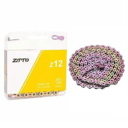 ZTTO Z12 MTB Road Bike Carbon Steel 12 Speed Chain 126 Links for Bicycle / Full-Hollow
