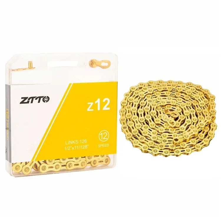 ZTTO Z12 MTB Road Bike Carbon Steel 12 Speed Chain 126 Links for Bicycle / Half-Hollow